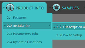 Point Aquamarine Drop Down Menu Template