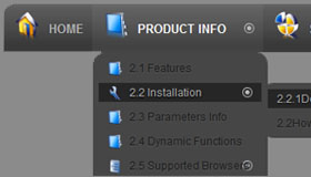 Toolbars Grey Drop Down Menu Template